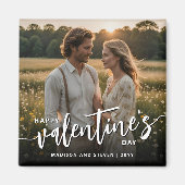 Aimant Heureuse Sainte-Valentin photo personnalisé Élégan (Devant)