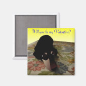 Aimant Heureuse Sainte-Valentin - Serez-Vous Ma Valentine (Recto/Verso)