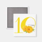 Aimant heureux anniversaire : Octobre fleur de naissance  (Recto/Verso)