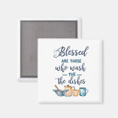 Aimant Heureux Ceux Qui Laver Les Plats (Recto/Verso)