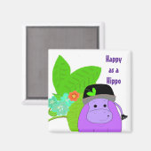 Aimant Heureux comme Hippo (Recto/Verso)