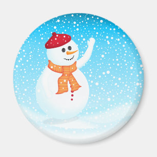 Aimant heureux de bonhomme de neige