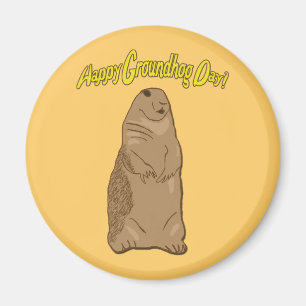 Aimant heureux de jour de Groundhog