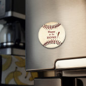 Aimant Heureux d'être à la maison Rustic Baseball Strings