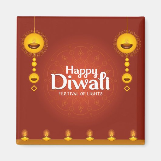 Aimant Heureux Diwali (Devant)