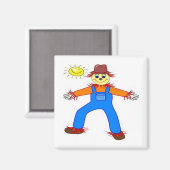 AIMANT "HEUREUX HALLOWEEN" SCARECROW (Recto/Verso)