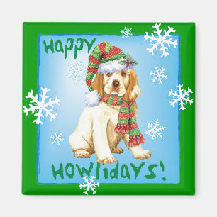Aimant Heureux Howliday Clumber Spaniel