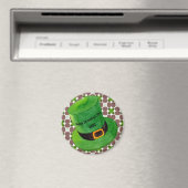 Aimant Heureux Jour de la Saint Patrick Leprechaun Casque (In Situ (Lave-vaisselle))