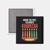 Aimant Heureux Kwanzaa bougies Afrique Fête Afrique Améri (Recto/Verso)