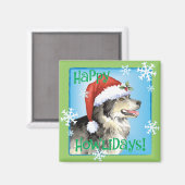 Aimant Heureux malemute Howliday (Recto/Verso)