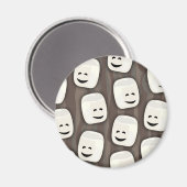 Aimant Heureux Motif des amis de Marshmallow (Recto/Verso)