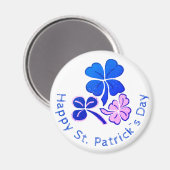 Aimant Heureux Shamrock Clover Joyeux Saint Patrick's day (Recto/Verso)
