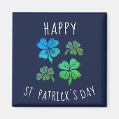 Aimant Heureux Shamrock Clover Joyeux Saint Patrick's day (Devant)