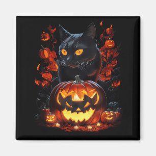 Aimant Hex, le T-shirt chat noir Halloween