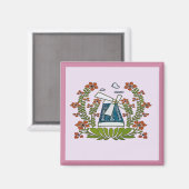 Aimant Hex Sign, Pennsylvanie Dutch, Windmill (Recto/Verso)