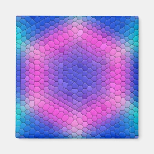 Aimant Hexagones de l'échelle de sirène holographique ros (Devant)