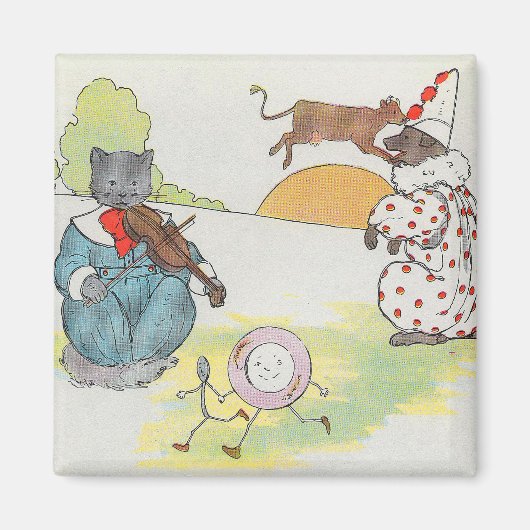 Aimant Hey Diddle Diddle The Cat and Fiddle Rhyme (Devant)