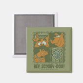 Aimant Hey Scooby-Doo Carré tribal Graphic (Recto/Verso)