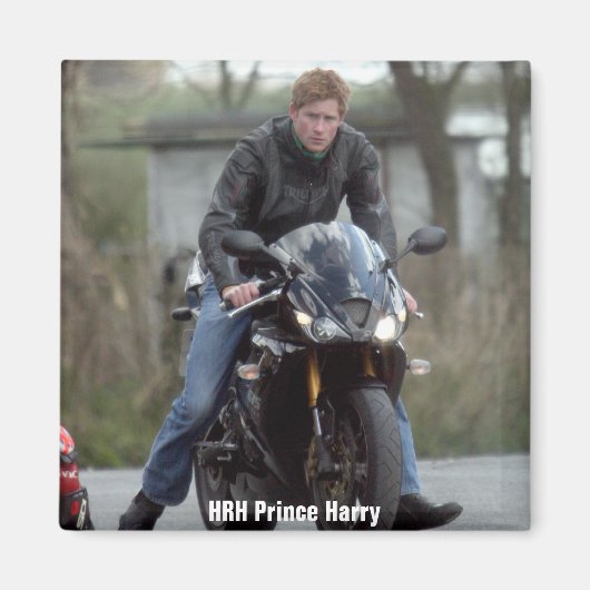 Aimant HH Prince Harry moto (Devant)