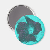 Aimant Hibiscus Abstrait Tricolor (Recto/Verso)