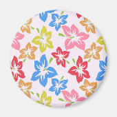 Aimant Hibiscus Coloré, Motif Des Fleurs (Devant)