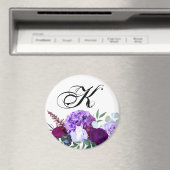 Aimant Hibiscus de Lavande d'aimant personnalisé sur blan (In Situ (Lave-vaisselle))