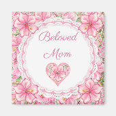 Aimant Hibiscus & dentelle PINK (Devant)