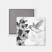 Aimant Hibiscus et colibri (Recto/Verso)