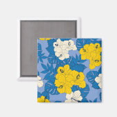 Aimant Hibiscus fleurs et feuilles (Recto/Verso)