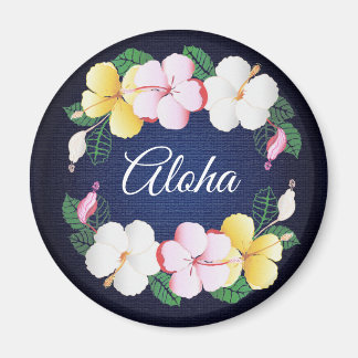 Aimant Hibiscus Hawaiian Tropical Floral