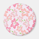 Aimant Hibiscus Rose, Fleurs Roses, Motif De Fleurs (Devant)