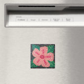 Aimant Hibiscus rose tropical (In Situ (Lave-vaisselle))