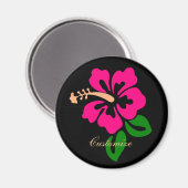 Aimant Hibiscus rose tropical Thunder_Cove (Recto/Verso)