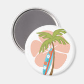 Aimant Hibiscus Surboard (Recto/Verso)
