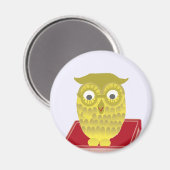 Aimant hibou au livre rouge (Recto/Verso)