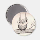 Aimant Hibou Avec Attitude ! -magnet (Recto/Verso)