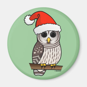 Aimant Hibou barré Père Noël de Noël
