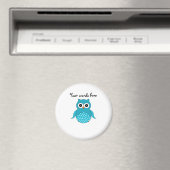 Aimant hibou bleu clair (In Situ (Lave-vaisselle))