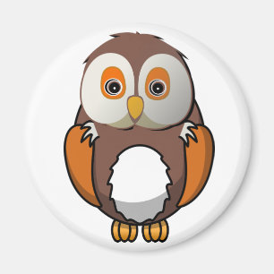 Aimant Hibou Brown mignon