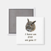 Aimant hibou cool (Recto/Verso)