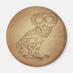 Aimant Hibou de Grec de sagesse