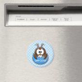Aimant hibou de Pâques - bleu (In Situ (Lave-vaisselle))