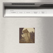 Aimant Hibou lisant au clair de lune (In Situ (Lave-vaisselle))