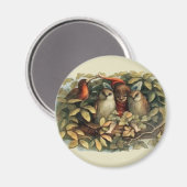 Aimant Hiboux et fées d'elfe Nature Illustration riche (Recto/Verso)