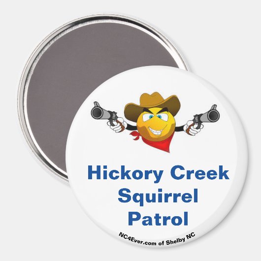 Aimant Hickory Creek Squirrel Patrol Fun Frigo (Recto/Verso)