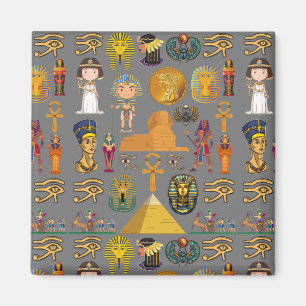 Aimant Hiéroglyphique égyptien ancien -Pharaon Motif