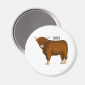 Aimant Highland cow (Recto/Verso)