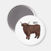 Aimant Highland cow (Recto/Verso)