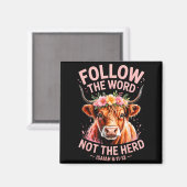 Aimant Highland Cow Christian  (Recto/Verso)