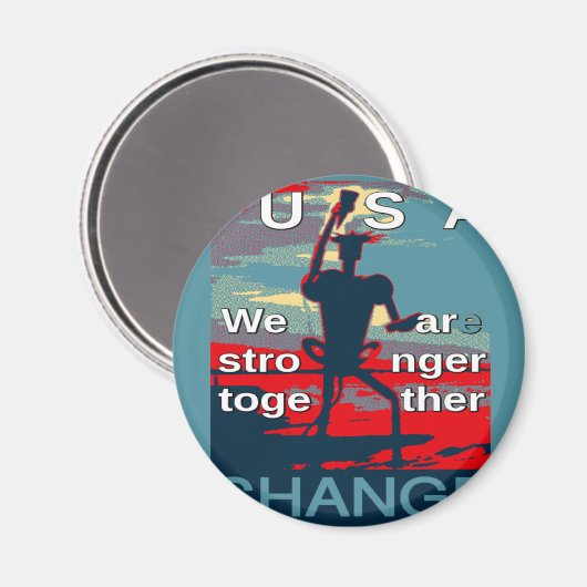 Aimant Hillary Clinton latest campaign slogan for 2016 (Recto/Verso)